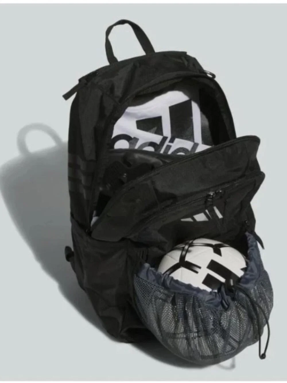 adidas Stadium 4 Soccer Backpack Black 36L JJ7421 Ball Pocket Gear Bag
